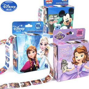 Disney Cartoon Sticker Frozen Princess Sophia Mickey Sticker Child Girl Princess Creative Roll Sticker Birthday Gift Toy