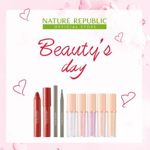 [Nature Republic] 2023 Beauty's Day Special Collection-COLOR BLOSSOM FAIRY TWINKLE GLITTER 1ea, BY FLOWER  ECO CRAYON LIP ROUGE&VALVET 1ea, BOTANICAL SMUDGE PROOF EYELINER 1ea
