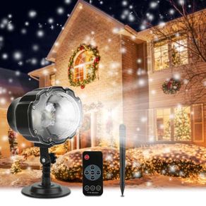 christmas light projector snow falling