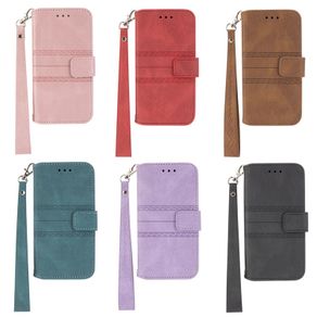 Casing For iphone 12 13 Mini Pro Max Multiple Card Slots Hand Strap Leather Wallet Case Flip Cover