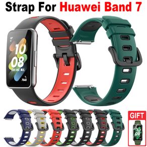Silicone Strap Replacement Double Color Bracelet for Huawei Band 7
