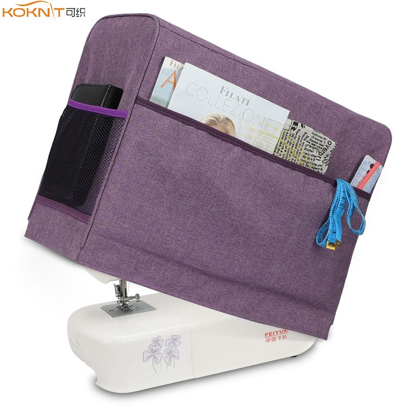 Dust Cover for Sewing Machine Waterproof Durable Cloth Protective Cover  with Pockets Sewing Accessories Storage Bag