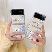 Samsung Galaxy Z Flip 3 2 1 5G Cute Dog PC Case Hard Transparent Shockproof Phone Creativity New Case Cover Z Flip 3