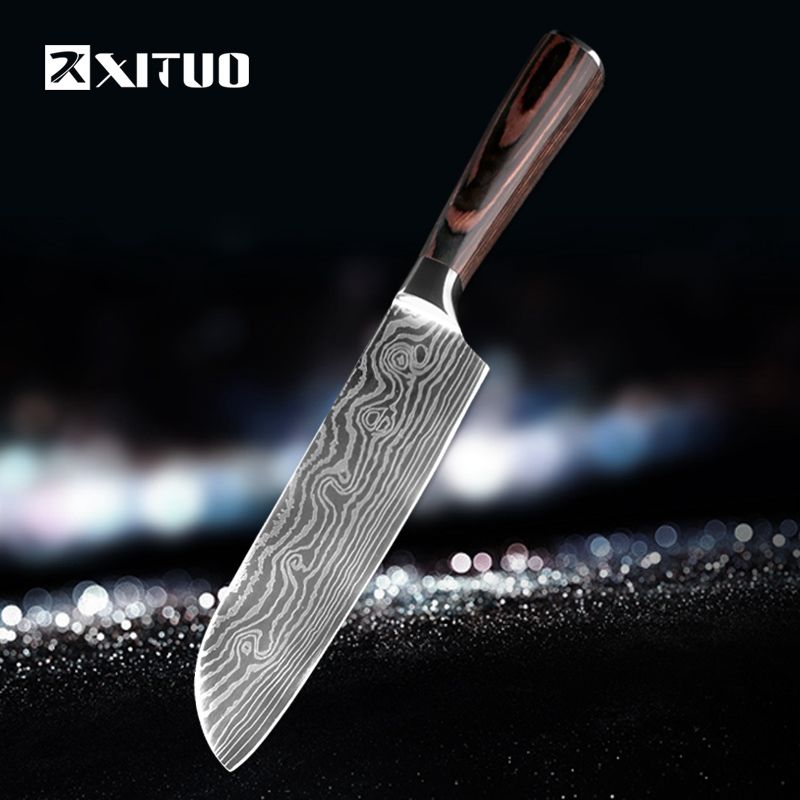 XITUO Asian Kitchen Knife 5Cr15 High Carbon Stainless Steel Sharp