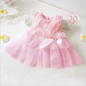 Baby Girls Dress Kids Baby Party Flower Lace Dresses Birthday Party Tutu Dress
