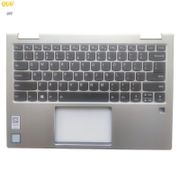 QUU Silver US Layout for Lenovo Yoga 730-13IKB Laptop Upper Case Palmrest Keyboard