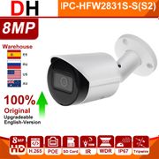 DH IP Camera 8MP IPC-HFW2831S-S-S2 4K IPC Starlight Mini Bullet POE H.265+ IP67 CCTV Security Protection Surveillance Camera