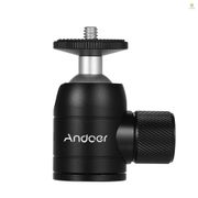 Andoer Tripod Ball Head 360 Degree Swivel Compatible with DSLR Camera Tripod Selfie Stick Monopod