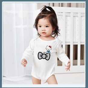 Hello Kitty Newborn Romper Children Clothes Onesie Unisex Crotch Button Baby Long Sleeve Jumpsuit