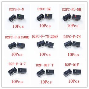 10Pcs OMRON mouse micro switch D2FC-F-7N 20M OF D2FC-F-K(50M) D2F D2F-F D2F-L D2F-01 D2F-01FL D2F-01F-T D2F-F-3-7 Mouse Button