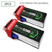 GTFDR 6S 22.2V 5200mah 100C-200C Lipo Battery 6S  XT60 T Deans XT90 EC5 For FPV Drone Airplane Car Racing Truck Boat RC Parts