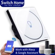 WIFI smart touch switch, Wireless Remote Control wifi Switch, Glass panel touch light Switch, Smart Sensor Wall light switch
