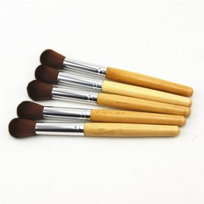 【Hclm】Long Handle Nose Brush Women Girls Wooden Handle Round Head Makeup Brush Beginner Beauty Tool