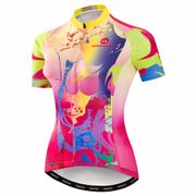 Pink Cycling Jersey Women Bike Top Shirt Summer Short Sleeve MTB Cycling Clothing Ropa Maillot Ciclismo Racing Bicycle Clothes
