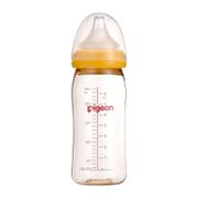 Pigeon Softouch Peristaltic Plus Wide Neck Ppsu Bottle Orange 240Ml - By First Few Years