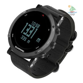 Barometer Altimeter Compass Thermometer Weather Forecast Men Watch 50meters Water-resistant Multifunctional Outdoor Sports Watch for Mountaineering Running Trekking Camping