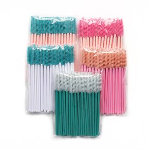 50pcs Mascara Wand Applicator Cosmetic Brushes Disposable Comb Multicolor Eyelash Brush For Eyelash Extension Makeup Tools