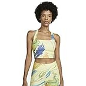Nike Aurora Womens Cropped Marbled Tank Top (X Small, Light Zitron)