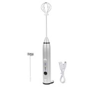 Rechargeable Electric Milk Frother With 2 Whisks, Handheld Foam Maker For Coffee, Latte, Cappuccino, Hot Chocolate, Durable Dr