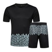 Men's Tracksuit 2 Piece Set Summer T Shrits and Shorts Male Sportswear Fitness Sport Suit Casual Men's Sets Tracksuit Men Set
