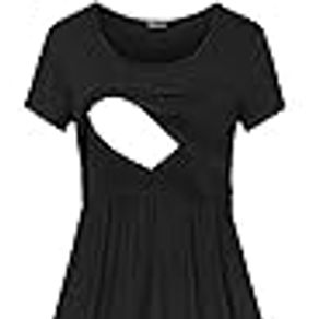 CzzzyL Nursing Casual Dresses for Women Flutter Short Sleeve