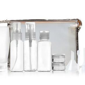 Traveling Transparent Cosmetics Shampoo Tube/Smart Refillable Travel Bottle Hotel Items /clear cosmetics tube 10pcs kit set