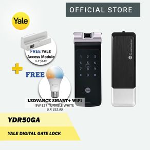 YDR50GA Link Digital Gate Lock (FREE Yale Access Module & LEDVANCE SMART+ Wifi 9W E27 Tunable White)