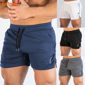 Men Fitness Shorts Workout Mesh Quick Dry Sportswear Jogger Beach Short Pants