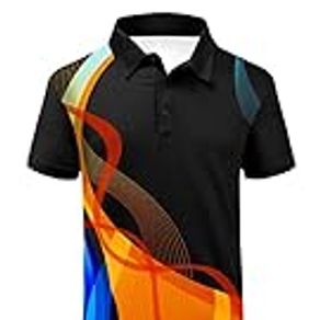 IGEEKWELL Men's Golf Polo Shirt Short Sleeve Tactical Shirts Tennis Running Sport T-Shirts, 159-1-black, Medium