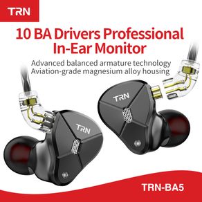 TRN BA5 10BA Driver Unit In Ear Earphone  HIFI DJ Monitor Earphones  10 Balanced Amarture Gaming Earphone TRN VX V90 CA12 T2 T4