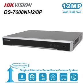 Hikvision DS-7608NI-I2/8P 8CH 4K NVR  8 POE Ports 2 SATA Network Video Recoder Up To 12MP Resolution Output CCTV System H.265+