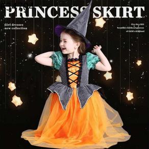 Halloween children's costumes Halloween dresses Costumes Halloween children's clothing girls' princess dress witch perfo