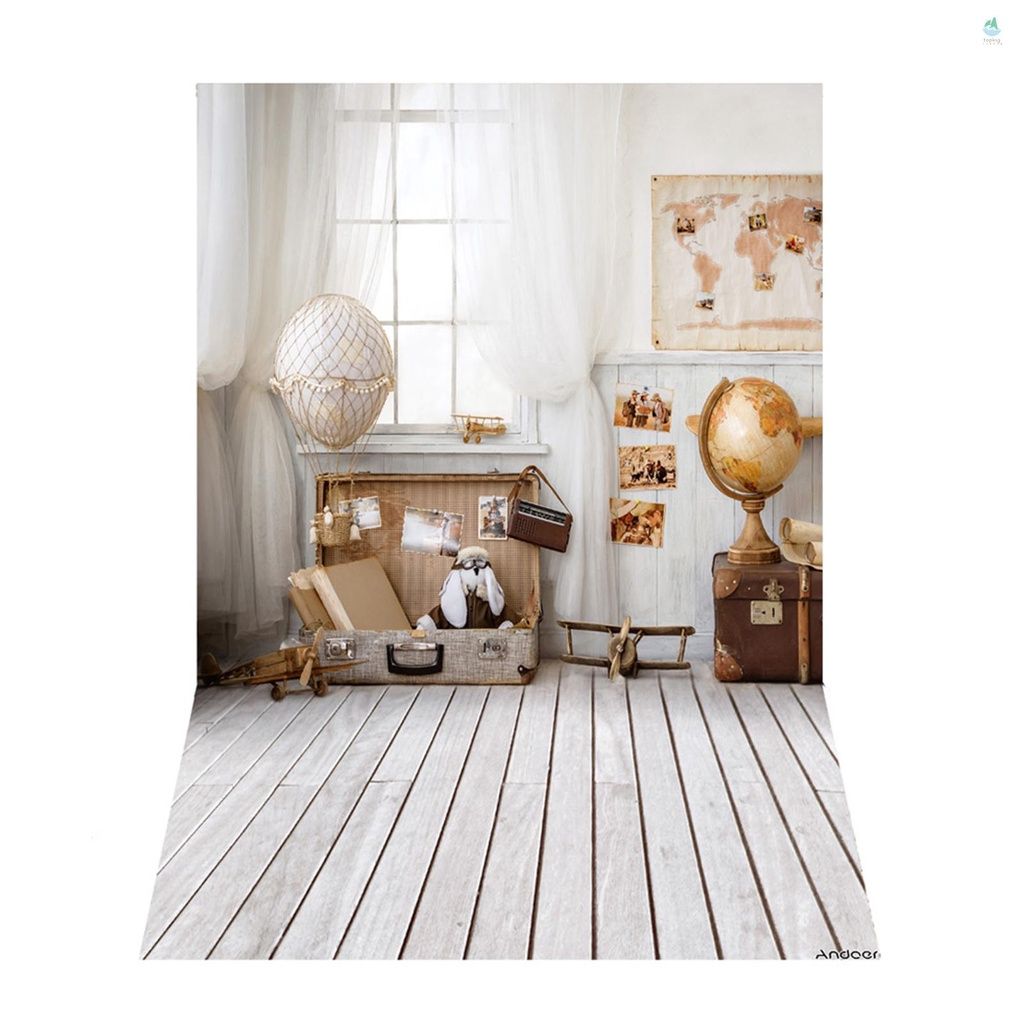 Retro Wood Plank Wall Floor Photography Backdrop Studio Photo