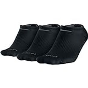 Nike Men's No Show Moisture Management Socks 3 pack (XL (Fits mens shoe size 12-15), Black)