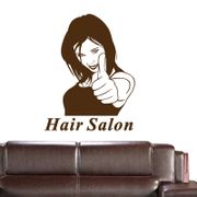 Beauty Salon Sticker Hair Salon Wall Decal Barber Shop Scissor Vinyl Window Decals Decor Mural Hairdresser Glass Sticker