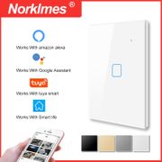 US Smart Wifi Touch Wall Switch,Smart APP Wireless Remote Control Light Switch,2/3 Way,1/2/3/4 Gang,works with Alexa Google Home