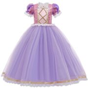 Cosplay Kids Dresses for Girls Christmas Party Princess Dress Children Tulle Short Sleeve Clothes Baby Girl Tutu 3-12Y Costume
