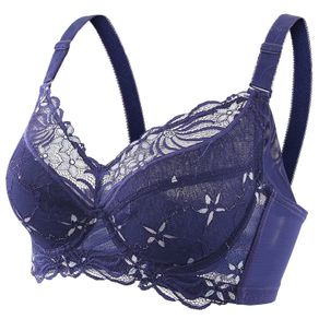 Women's Sheer Lace Full Figure Unlined Minimizer Bra 36 38 40 42 44 46 48 B C D E F G
