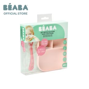 Beaba Silicone Suction Divided Plate 2nd Age Spoon