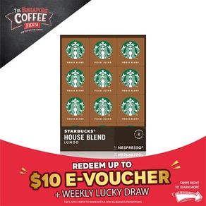 (Bundle of 12) Starbucks House Blend by NESPRESSO Coffee Capsules / Coffee Pods 10 Servings [Expiry Aug 2022]