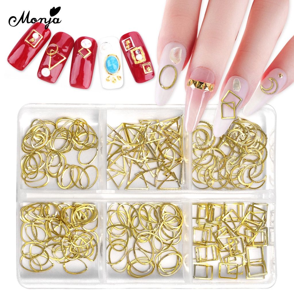 1 Box Gold Silver Irregular Aluminum Foil Paper Nail Art Sticker 3D Glitter  DIY Manicure UV Gel Polish Nail Decoration Tools 