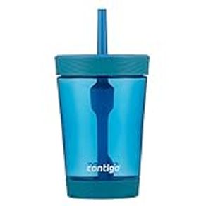 Contigo Aubrey Kids Cleanable Water Bottle with Silicone Straw and  Spill-Proof Lid, Dishwasher Safe, 20oz, Blueberry/Green Apple