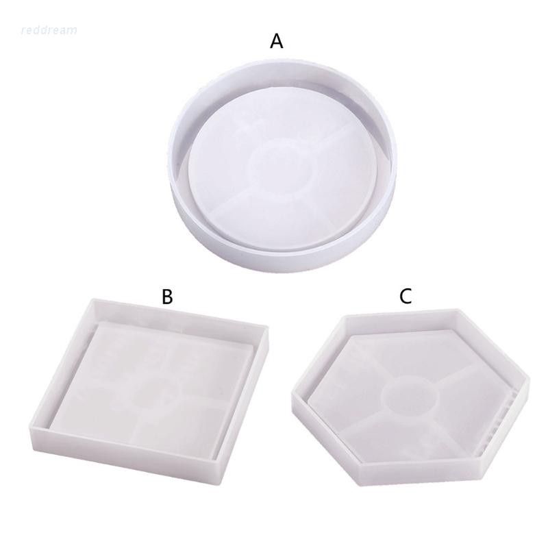 4 Pack Round Silicone Coaster Molds,clear Epoxy Molds For Casting