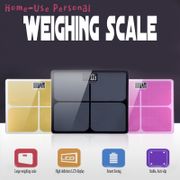 Digital Body Scale High Accuracy Weight Scale Slim LCD Digital Display Electronic Bathroom Tempered Glass Weighing Scale