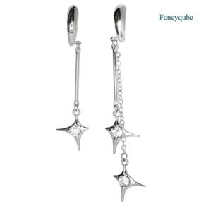Fancyqube Star Earrings For Women High Quality Jewelry Bling AAA Zirconia S925 Silver Needle Party Gift