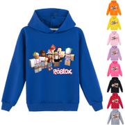 Kids Boys Girls Anime Cartoon Roblox Printed Hooded Long Sleeve Hoodies Casual Top