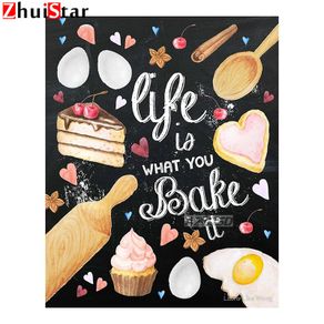DIY 3D Diamond Painting Wall Decoration Cute Bake Tools Full Square Diamond Embroidery Mosaic Painting Set XY1