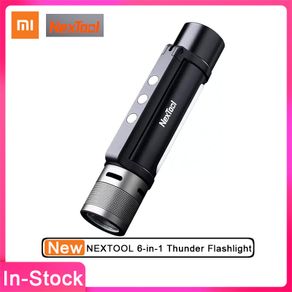 New XiaoMi NEXTOOL 6-in-1 1000lm Dual-light Zoomable Alarm Flashlight USB-C Rechargeable Mobile Power Bank Camping Work Light