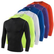 Men's Running Compression T-shirt tights Tracksuit Quick Dry Soccer Jersey Training Fitness Tight Bodybuilding Sportswear Basketball Running Underlay Gym Sport Long Sleeve