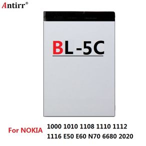 BL-5C Replacement Battery Original BL 5C USB Charger For Nokia Mobile Phone  Li-ion 3.7